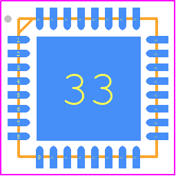 MXL7704-AQB-R - MaxLinear, Inc. PCB footprint - Quad Flat No-Lead - Quad Flat No-Lead - MXL7704-AQB-R