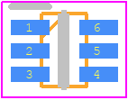 SIP32432DR3-T1GE3 - Vishay PCB footprint - SOT23 (6-Pin) - SOT23 (6-Pin) - SC-70