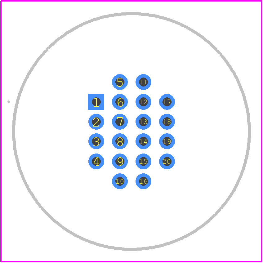 HR10G-13R-20PB(73) - Hirose PCB footprint - Other - Other - HR10G-13R-20PB(73)-1