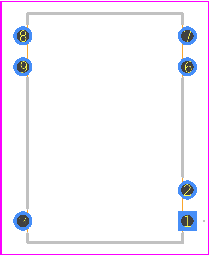 TDR3-2411 - Traco Power PCB footprint - Other - Other - DIP14_THD Package