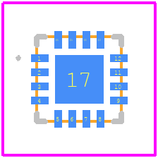 GRF5608 - Guerrilla RF PCB footprint - Other - Other - 3mm x 3mm QFN-16 