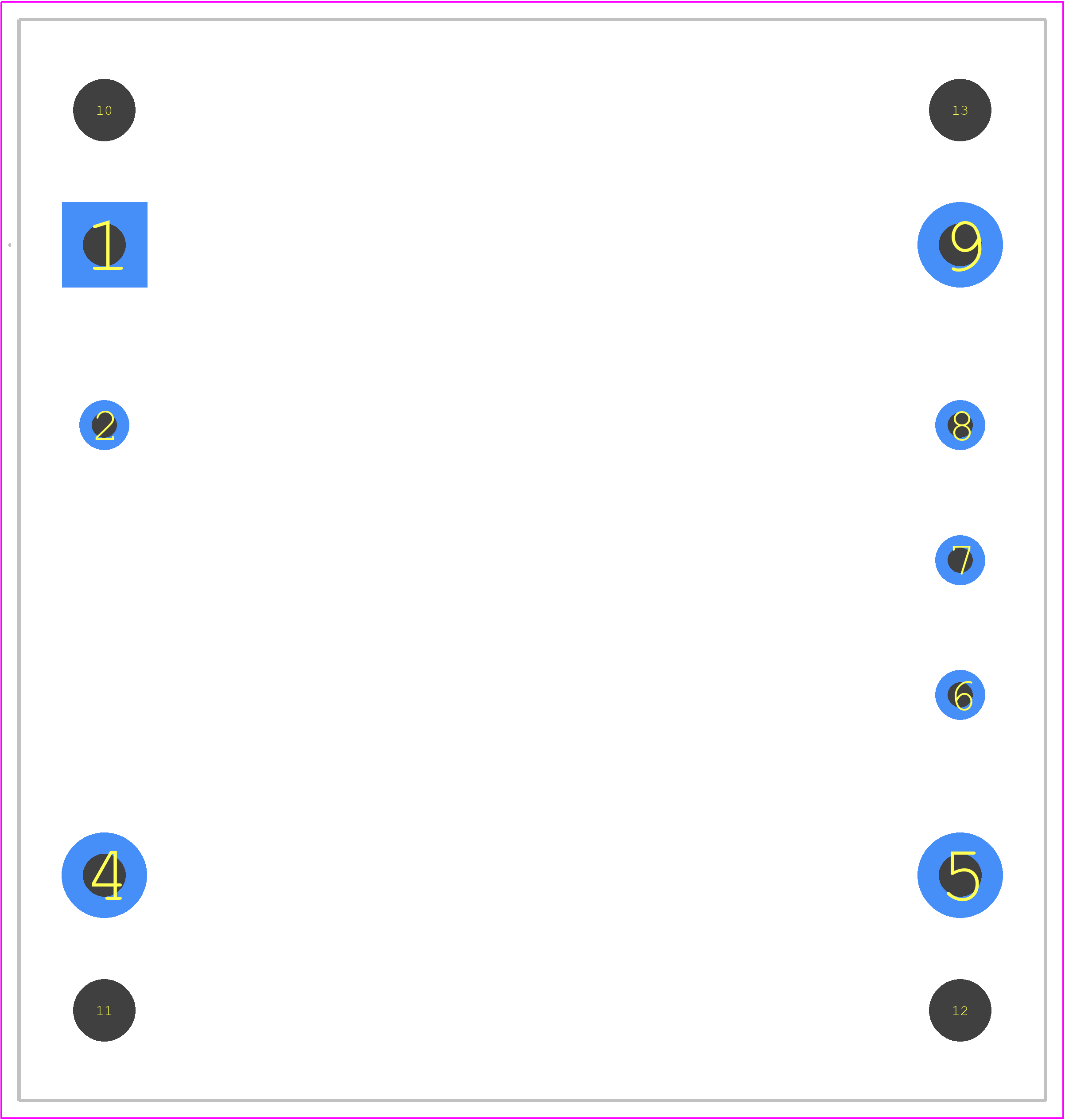 CHB500W-24S12N - Cincon PCB footprint - Other - Other - 61.0mm x 57.9mm x 12.7mm_2025-5