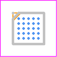 NHS3152UK - NXP PCB footprint - BGA - BGA - WLCSP25: wafer level chip-scale package, 25 balls; 2.51 x 2.51 x 0.5 mm