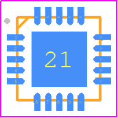 KTD2041EUAC-TR - Kinetic Technologies PCB footprint - Quad Flat No-Lead - Quad Flat No-Lead - UQFN33-20 (3.00mm x 3.00mm x 0.55mm....