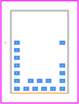 MDBT42TV-P192K - Raytac PCB footprint - Other - Other - 8.3 x 5.8 x 1.3 mm