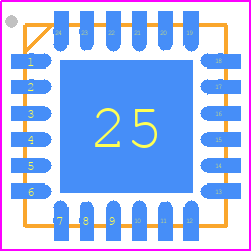 LTC3862HUH-1#PBF - Analog Devices PCB footprint - Quad Flat No-Lead - Quad Flat No-Lead - UH Package 24-Lead Plastic QFN (5mm × 5mm)