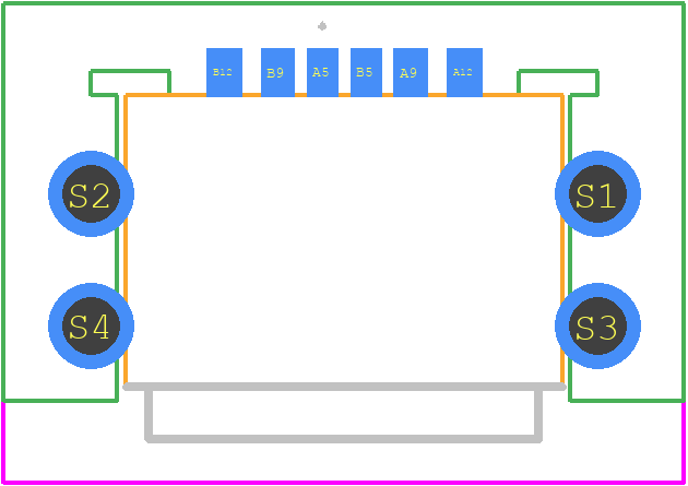 2495157-1 - TE Connectivity PCB footprint - Other - Other - 2495157-1-1