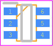 TY1003 - Tyndall Works PCB footprint - SOT23 (6-Pin) - SOT23 (6-Pin) - TY1003