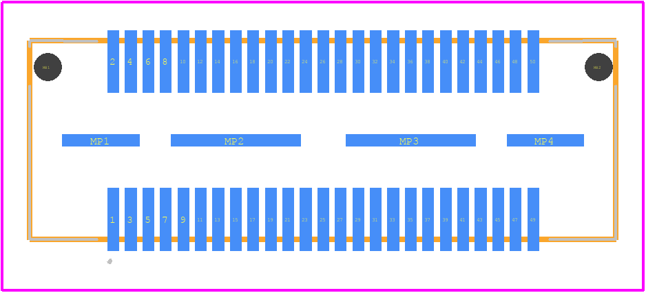 QSS-025-01-F-D-A - SAMTEC PCB footprint - Other - Other - QSS-025-01-F-D-A-1