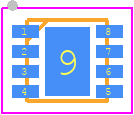 SY20109DFC - Silergy PCB footprint - Small Outline No-lead - Small Outline No-lead - DFN2x2-8