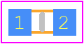 RP0603CB-50R0GN-91TR - Vishay PCB footprint - Resistor Chip - Resistor Chip - 0603CB