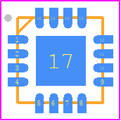 TS63410K - Tagore Technology PCB footprint - Quad Flat No-Lead - Quad Flat No-Lead - (16 Pin 3×3×0.8mm QFN Package)