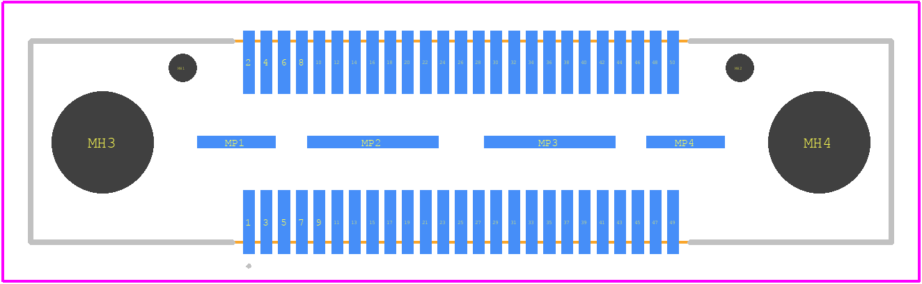QSS-025-01-L-D-A-GP - SAMTEC PCB footprint - Other - Other - QSS-025-01-L-D-A-GP-1