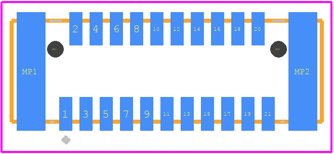 91930-21121 - Amphenol PCB footprint - Other - Other - 91930-21121-2