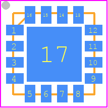 NXLS96722AES - NXP PCB footprint - Quad Flat No-Lead - Quad Flat No-Lead - NXLS96722AES