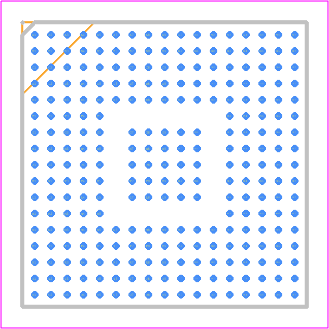 XU316-1024-FB265 - XMOS PCB footprint - BGA - BGA - FB265__