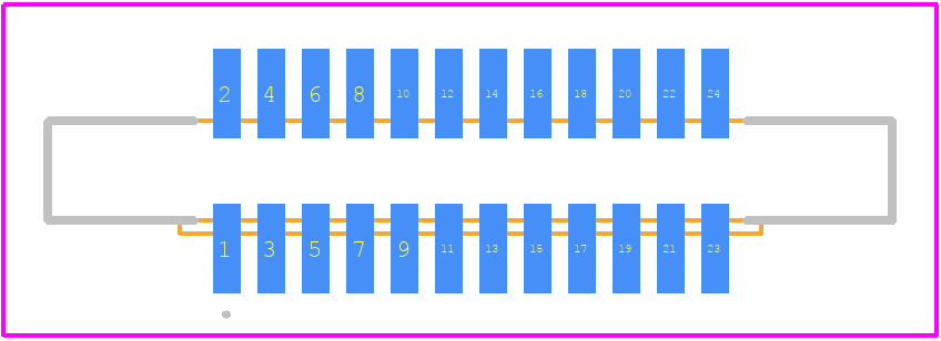 FFC3A20-12-G - GCT (GLOBAL CONNECTOR TECHNOLOGY) PCB footprint - Other - Other - FFC3A20-12-G-2