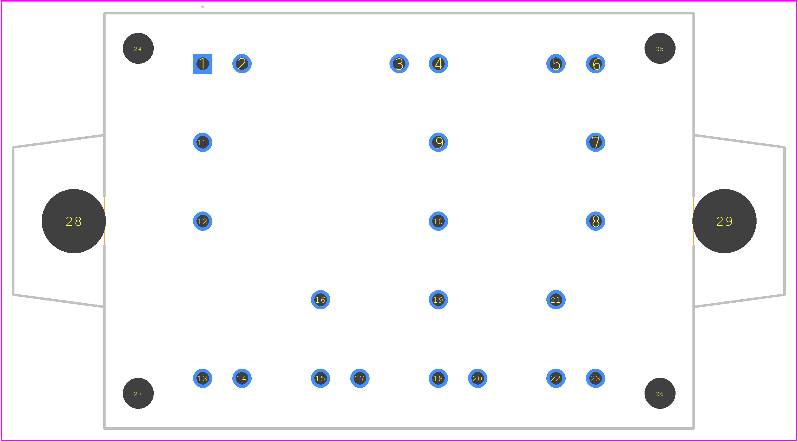 NXH022S120M3F1PTG - onsemi PCB footprint - Other - Other - PIM23 33.80x42.50x12.00 CASE 180DA ISSUE O_2025-1.9