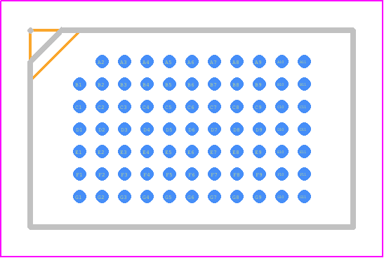 AR0225ATSR00XMEA0-TPBM - onsemi PCB footprint - BGA - BGA - IBGA76 11.5x7x1.7, 0.8P CASE 503AU ISSUE O
