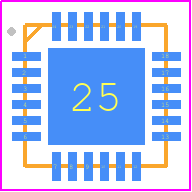 DS3922T+T - Analog Devices PCB footprint - Quad Flat No-Lead - Quad Flat No-Lead - T243A3+1
