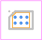 MAX6078AMWT30+ - Analog Devices PCB footprint - BGA - BGA - W61L1+1