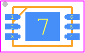 LTC3621IDCB-5#TRPBF - Analog Devices PCB footprint - Small Outline No-lead - Small Outline No-lead - DCB Package 6-Lead Plastic DFN (2mm × 3mm)_2025