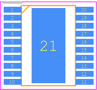 LTC3115IFE-2#WTRPBF - Analog Devices PCB footprint - Small Outline Packages - Small Outline Packages - FE Package 20-Lead Plastic TSSOP (4.4mm) (Reference LTC DWG # 05-08-1663 Rev L) Exposed Pad Variation CA