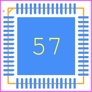 ATMXT336T-MAU028 - Microchip PCB footprint - Quad Flat No-Lead - Quad Flat No-Lead - UFQFN 56