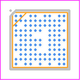 MT6167 - Mediatek PCB footprint - BGA - BGA - tfbga100