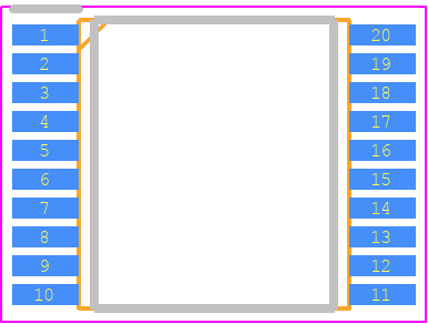 R5F10A6ACYSP#15 - Renesas Electronics PCB footprint - Small Outline Packages - Small Outline Packages - 20-PIN PLASTIC SSOP (7.62 mm (300))-d