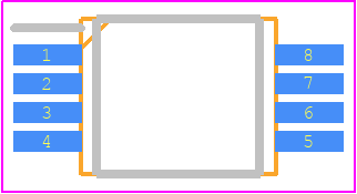 RS5C372A - Nisshinbo PCB footprint - Small Outline Packages - Small Outline Packages - SSOP8-2025-1