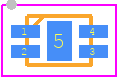 R5527K001D - Nisshinbo PCB footprint - Small Outline No-lead - Small Outline No-lead - (DFN(PL)1612-4D). .