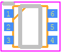 NJG1608KB2 - Nisshinbo PCB footprint - SO Transistor Flat Lead - SO Transistor Flat Lead - FLP6-B2