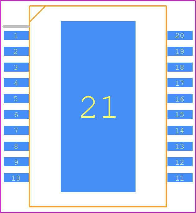 IGOT65R025D2 - Infineon PCB footprint - Small Outline Packages - Small Outline Packages - PG-DSO-20-U02