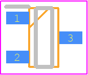 BZX84C5V1 - MERITEK PCB footprint - SOT23 (3-Pin) - SOT23 (3-Pin) - SOT-23