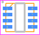 LF53464-08TMR - LITTELFUSE PCB footprint - Small Outline No-lead - Small Outline No-lead - LGA8L