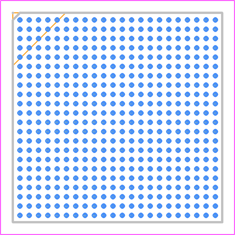 AM62A74AUMHIANFR - Texas Instruments PCB footprint - BGA - BGA - ANF0484A