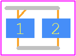 TCSP1D106M8R - ROHM Semiconductor PCB footprint - Capacitor Moulded Polarised - Capacitor Moulded Polarised - TCS Series P Case