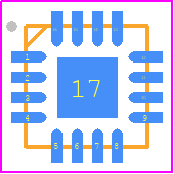 QPA9510SB - Qorvo PCB footprint - Quad Flat No-Lead - Quad Flat No-Lead - 3 x 3 mm QFN