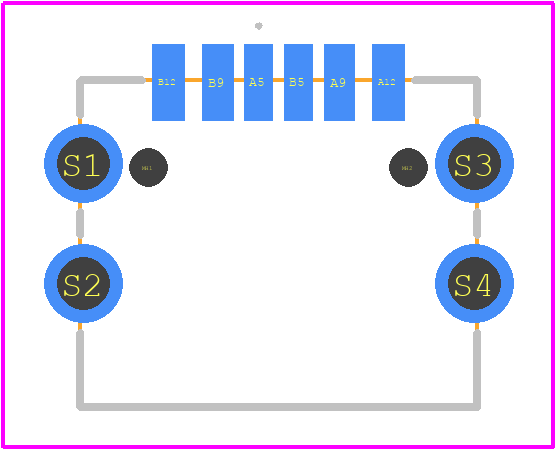 USB4736-GF-A - GCT (GLOBAL CONNECTOR TECHNOLOGY) PCB footprint - Other - Other - USB4736-GF-A-1