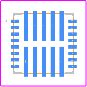 MP6541AGQKT-Z - Monolithic Power Systems (MPS) PCB footprint - Other - Other - TQFN-26 (6mmx6mm)-1