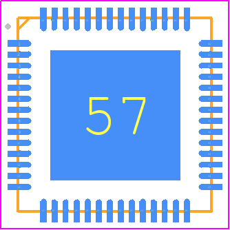 VL817-Q5(B0) - VLI PCB footprint - Quad Flat No-Lead - Quad Flat No-Lead - QFN 56L 7x7x0.85 mm