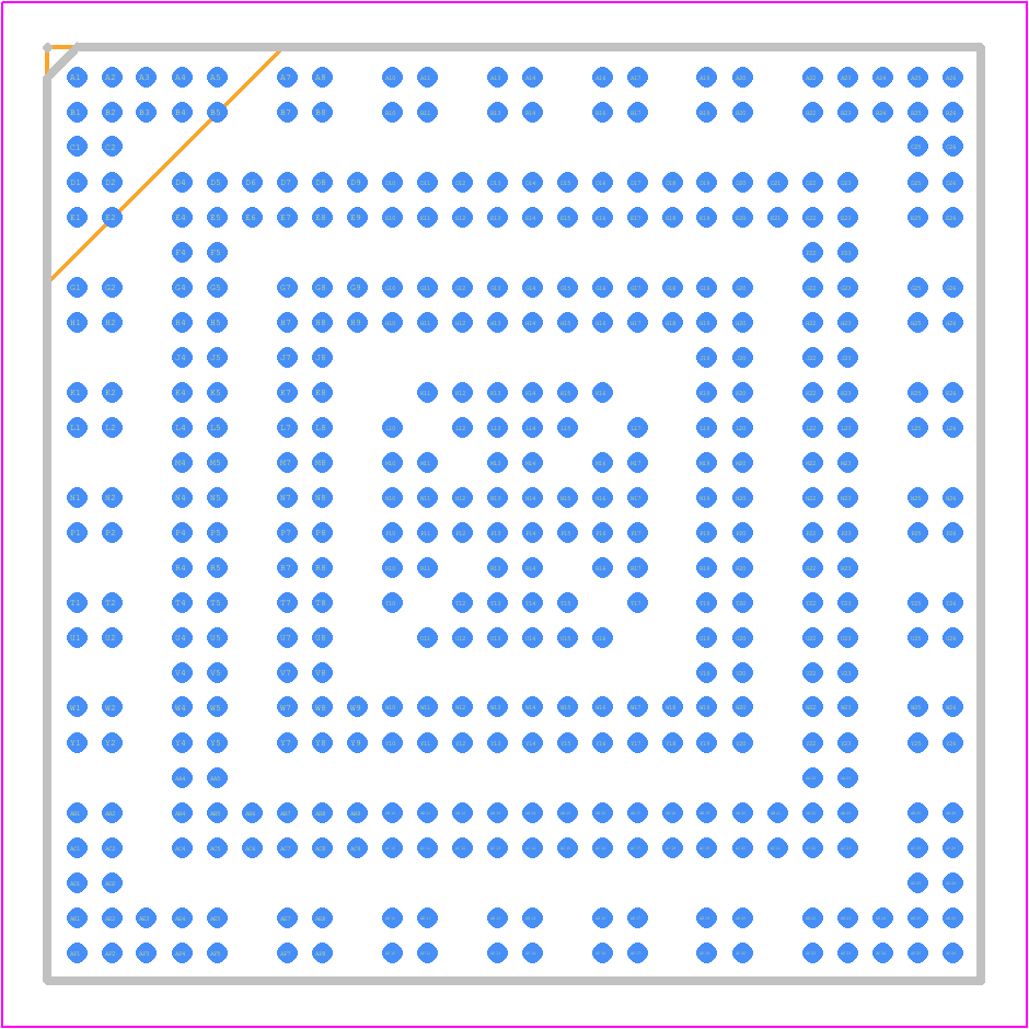 TC4D9XP20MF500CCABKXUMA1 - Infineon PCB footprint - BGA - BGA - PG-F2HBGA-436