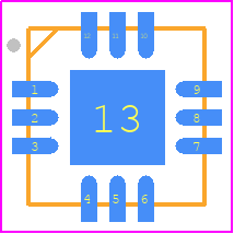 TGA2513-SM - Qorvo PCB footprint - Quad Flat No-Lead - Quad Flat No-Lead - TGA2513-SM