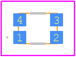 ACMS-Q3225E-201-T - ABRACON PCB footprint - Other - Other - 3.2 x 2.5 x 2.2 mm