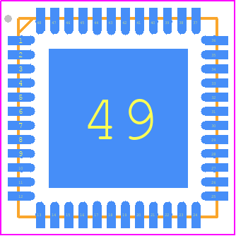 LTC4286AUKM#TRPBF - Analog Devices PCB footprint - Quad Flat No-Lead - Quad Flat No-Lead - 48- Lead Plastic QFN (7 mm × 7 mm) (05-08-7031)