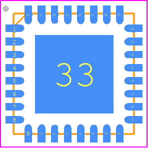 E52288A77B - ELMOS Semiconductor PCB footprint - Quad Flat No-Lead - Quad Flat No-Lead - QFN32L6,0.6MM-SLP