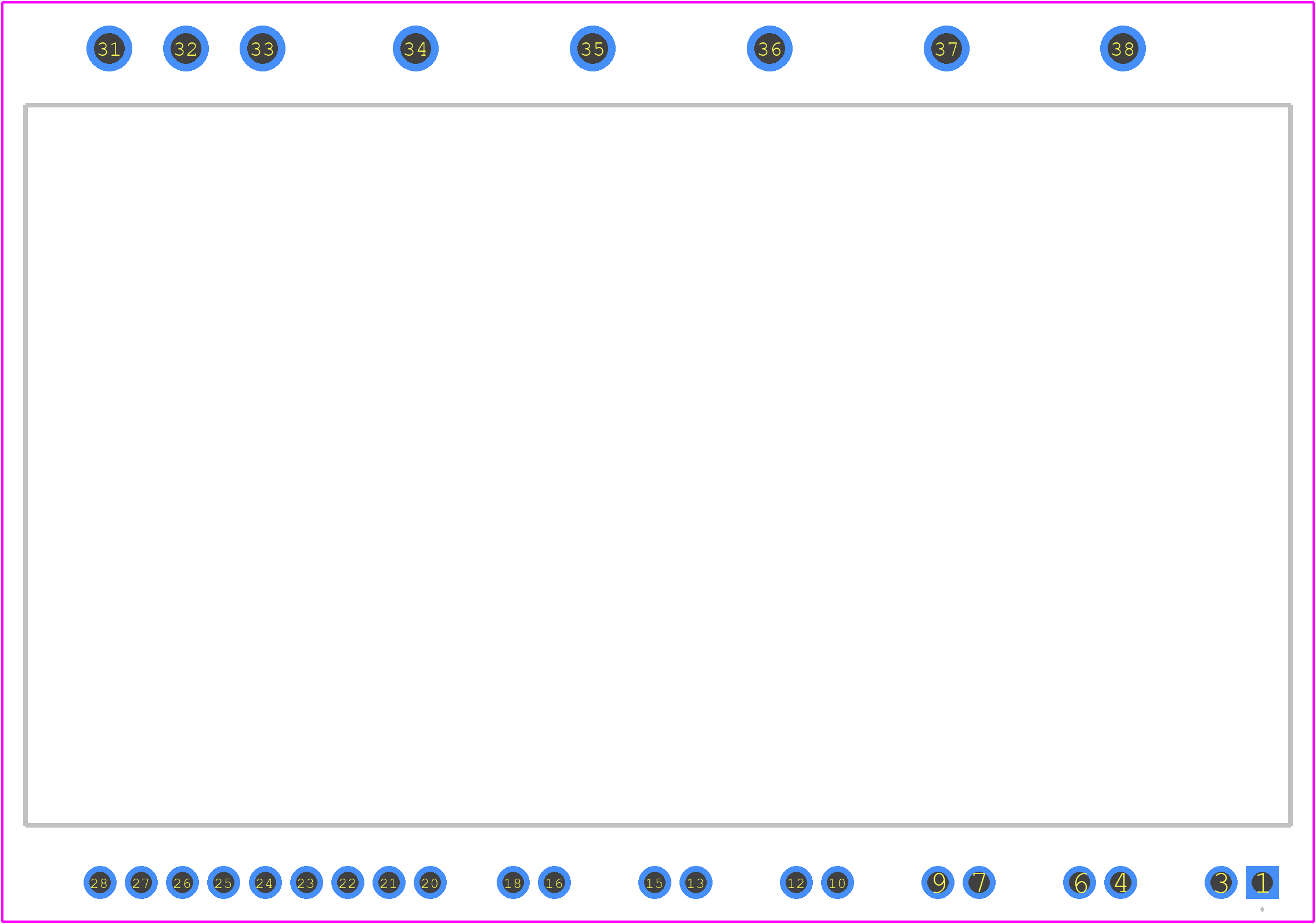 NFAM2512L7BL - onsemi PCB footprint - Other - Other - DIP39, 54.50x31.00x5.60, 1.78P EP−2 CASE MODGX ISSUE B