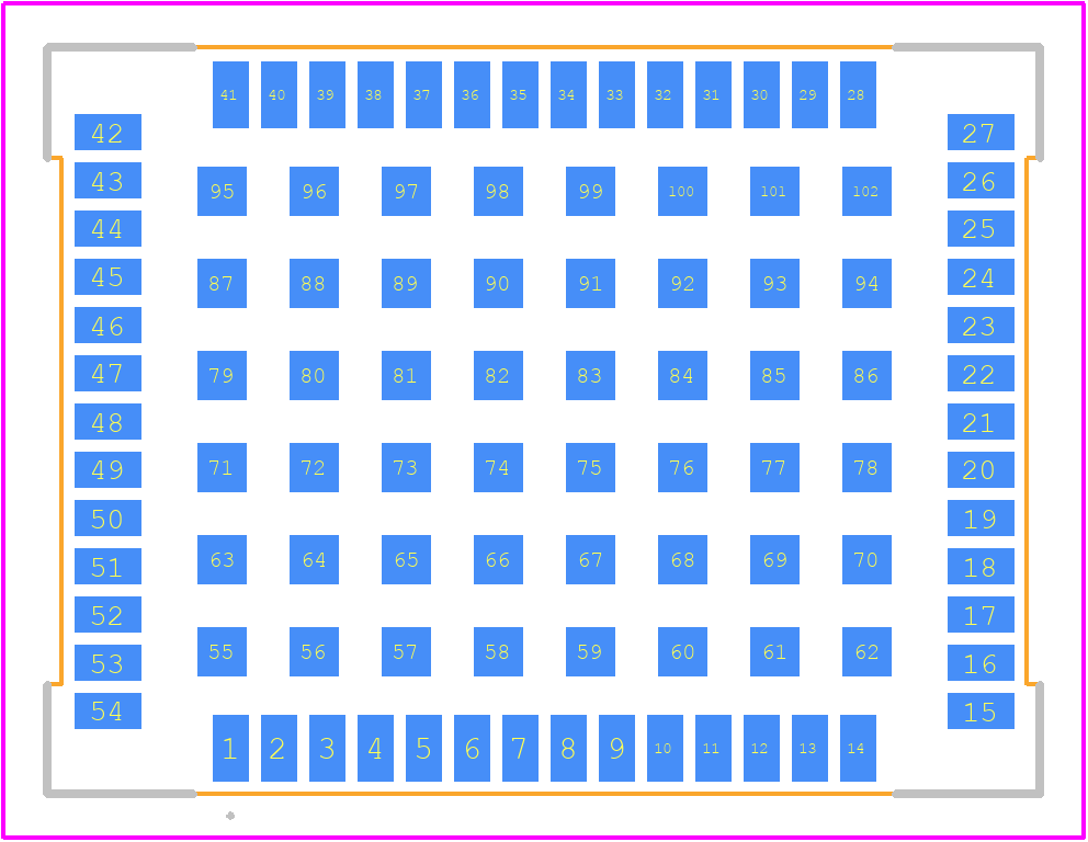 ZED-F9T-20B - u-blox PCB footprint - Other - Other - 54-SMD Module_2025-1.1