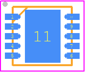 INS1001DE - Innoscience PCB footprint - Small Outline No-lead - Small Outline No-lead - DFN3X3-10L